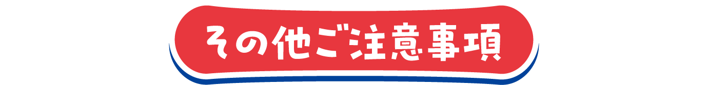 その他ご注意事項